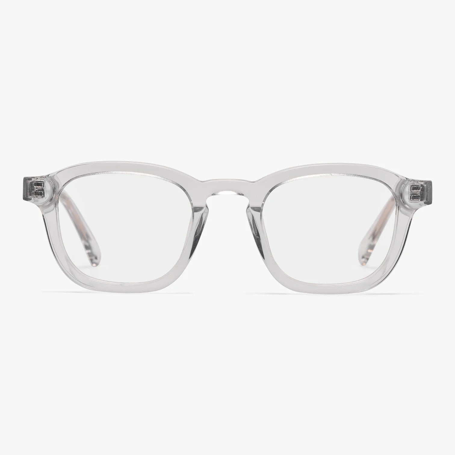 Luxreaders stylish Reykjavik Crystal White Reading glasses. Made from Bio-acetate in a Square shape.