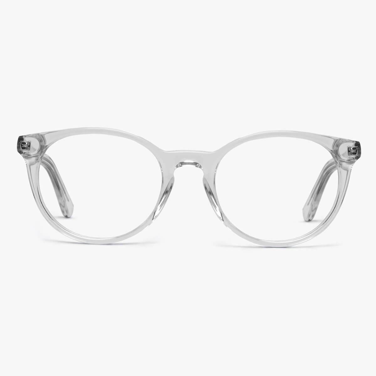 Luxreaders stylish Men's Örebro Crystal White Reading glasses. Made from Acetate in a Iconic shape.
