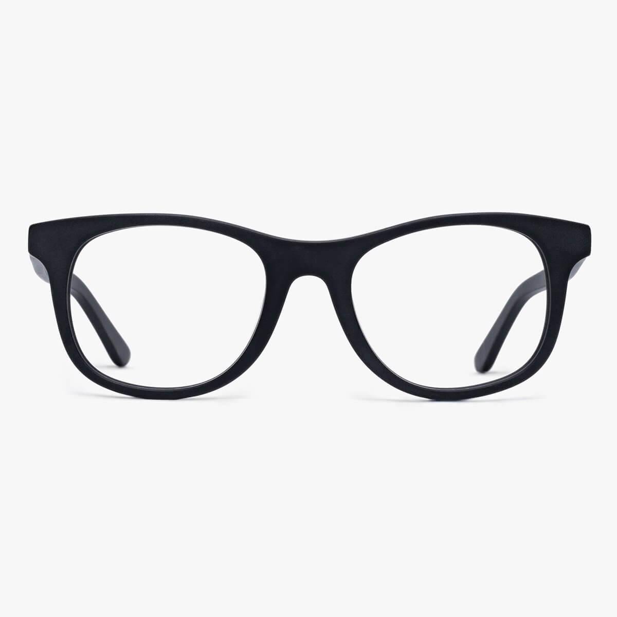 Luxreaders stylish Women's Malmö Black Reading glasses. Made from Acetate in a Square shape.