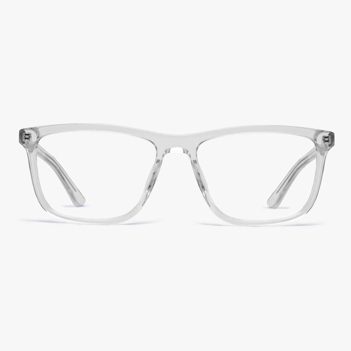 Luxreaders stylish Men's Oslo Crystal White Reading glasses. Made from Acetate in a Square shape.