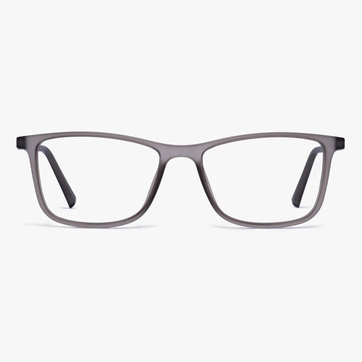 Luxreaders stylish Women's Skagen Grey Reading glasses. Made from Rubber in a Rectangle shape.
