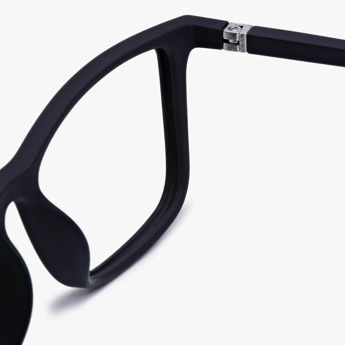 Luxreaders stylish Skagen Black Reading glasses. Made from Rubber in a Rectangle shape.