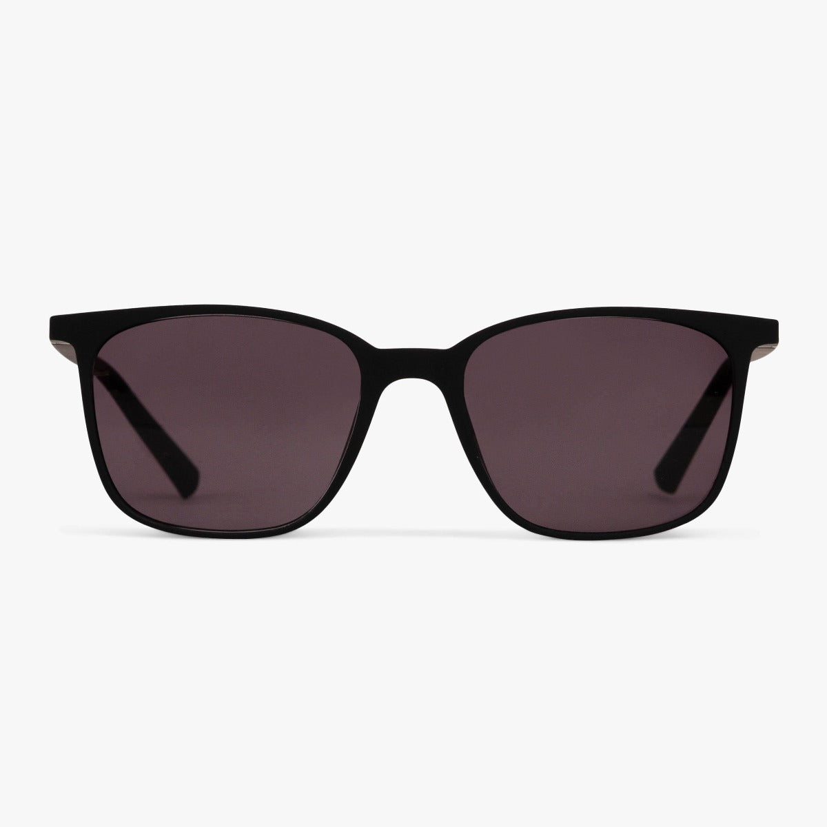 Fyn Black sunglasses with square black frame and dark lenses