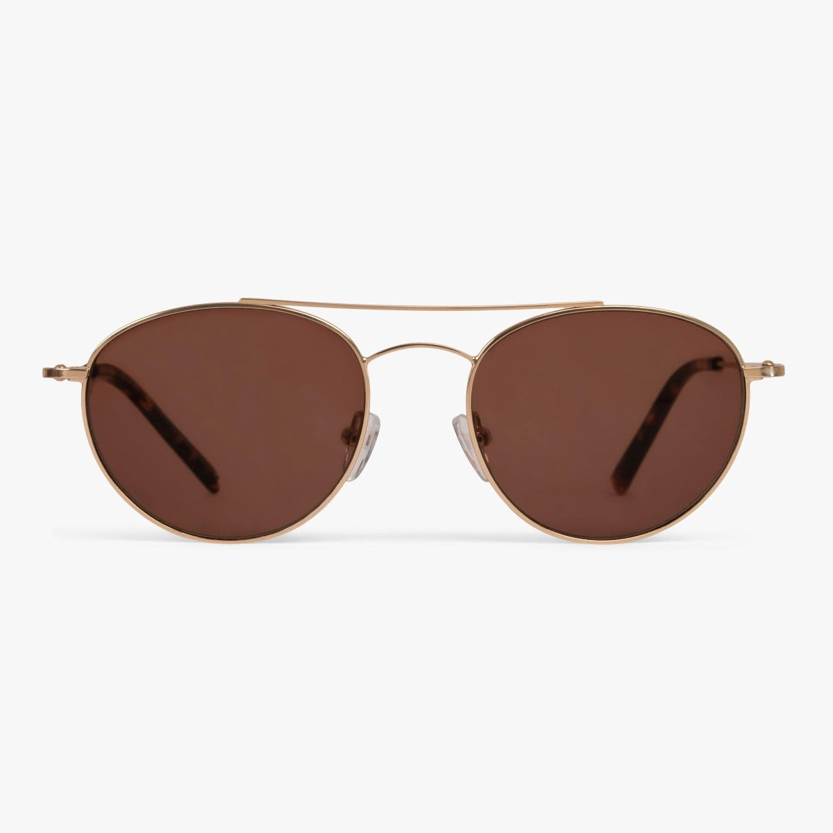 Göteborg Gold sunglasses with brown lenses and gold frame