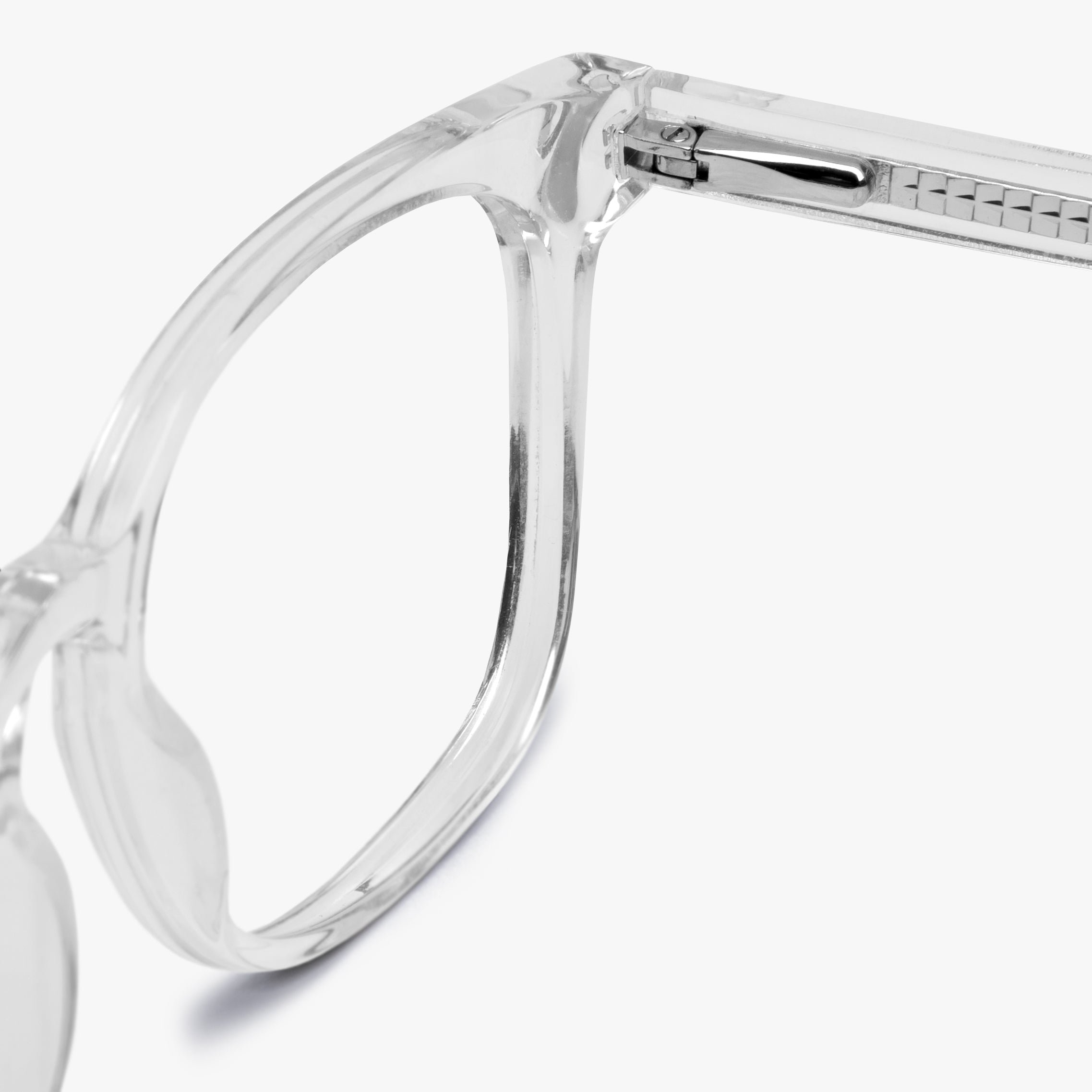 Close-up of Men's Bornholm Crystal White glasses hinge