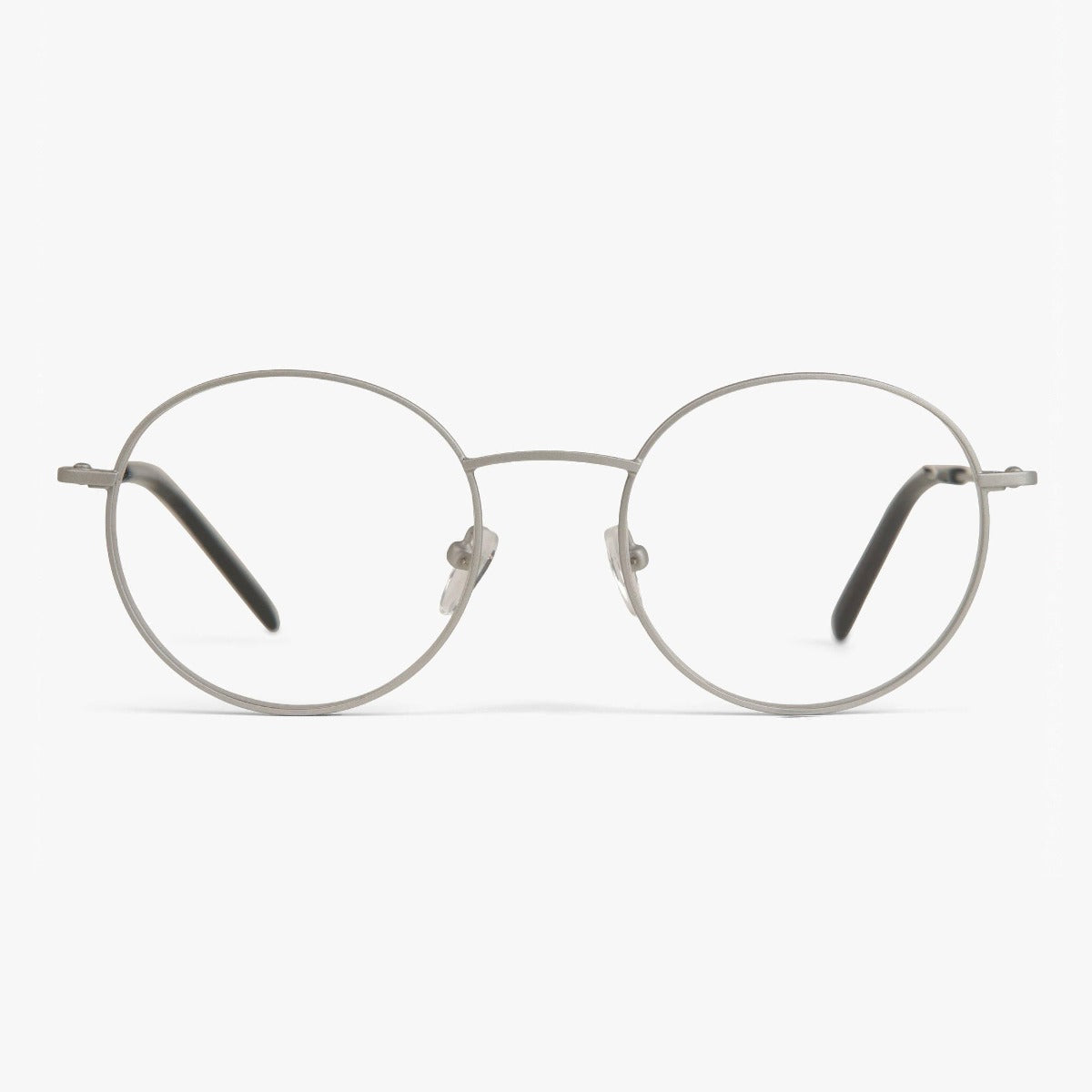 Men's Tromsø Steel round silver eyeglasses with thin metal frames