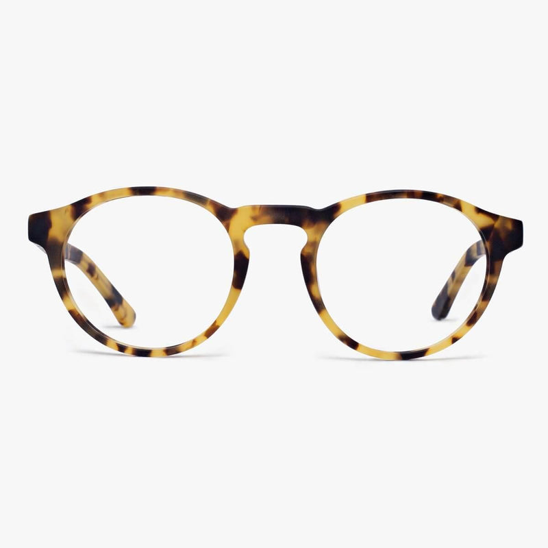 Tortoiseshell round reading glasses