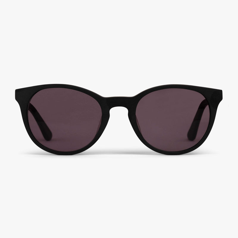 Örebro Black sunglasses with round black frames and dark lenses