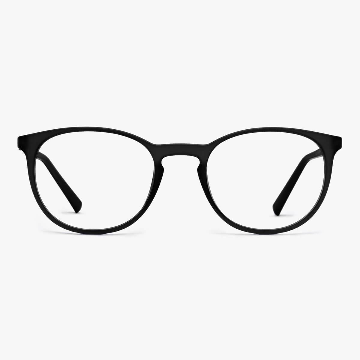 Stockholm Black reading glasses with round black frames