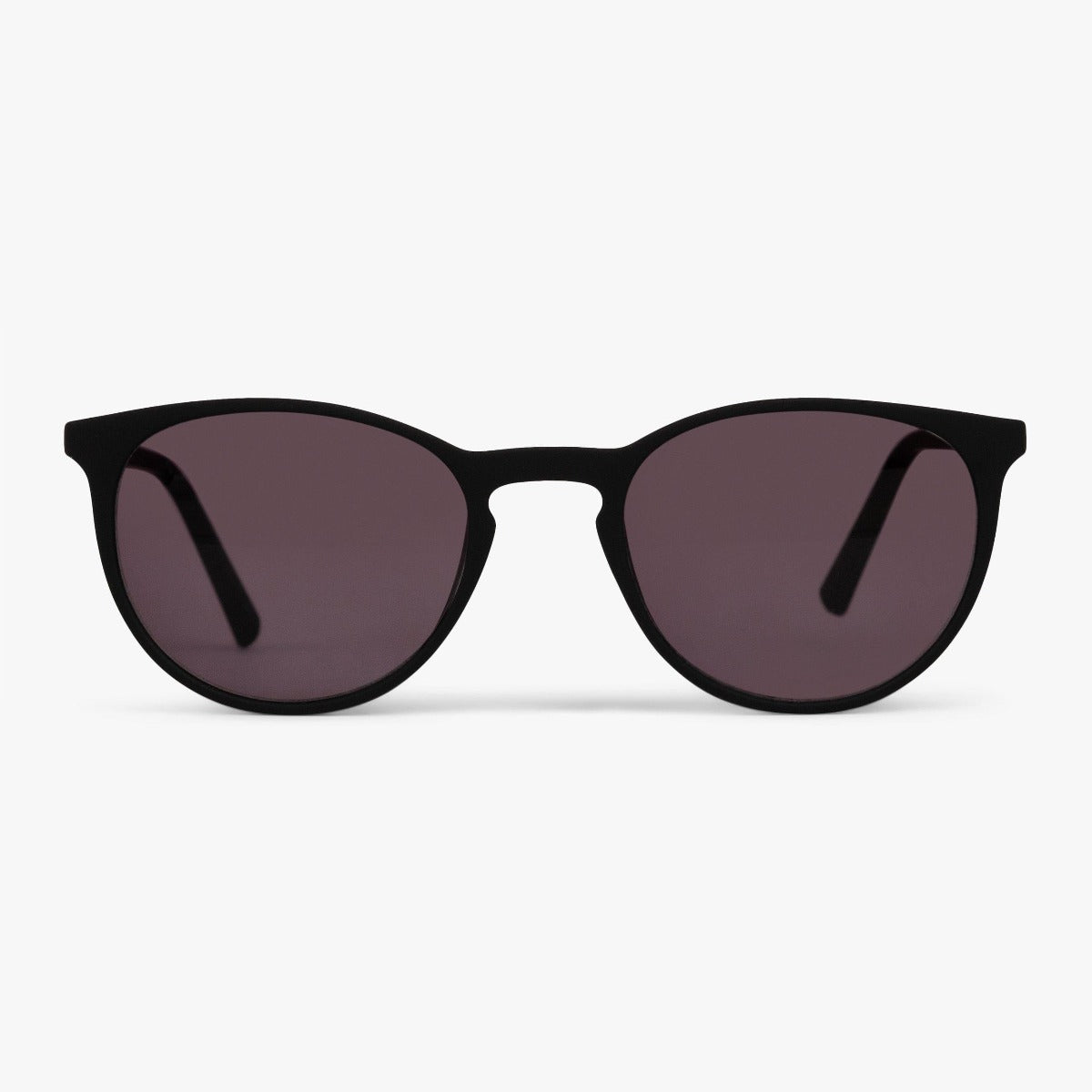 Stockholm Black sunglasses with round black frame and dark lenses