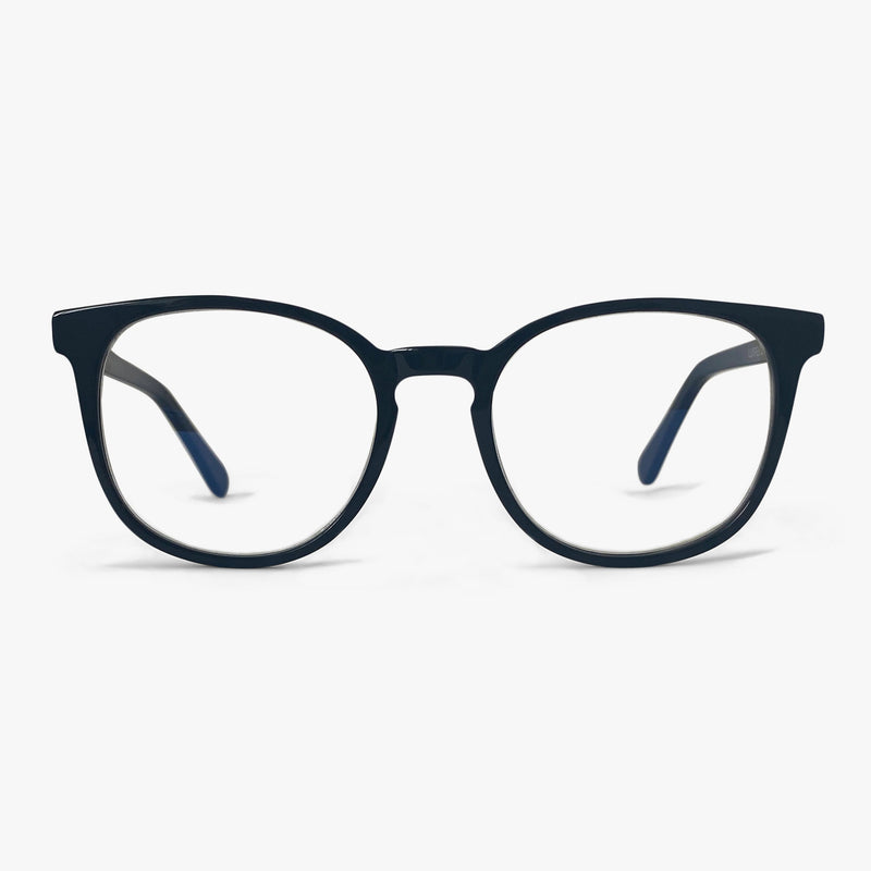 Umeå Black square reading glasses with dark frames