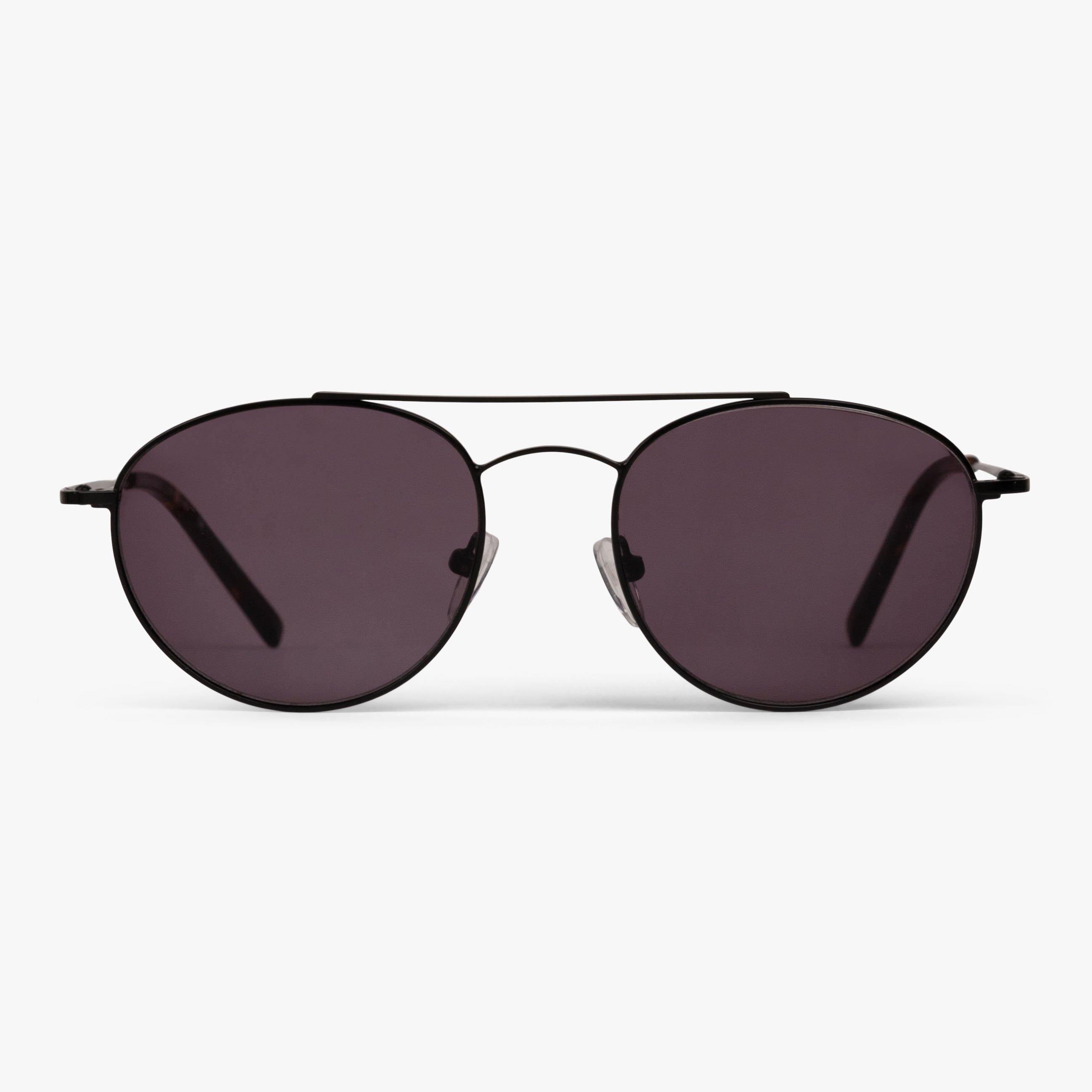 Luxreaders stylish Women's Göteborg Black Sunglasses. Made from Stainless steel in a Round shape.
