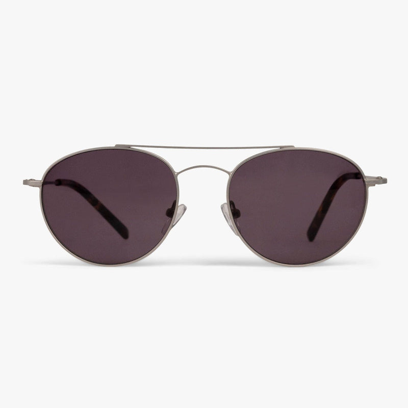 Women's Göteborg Steel sunglasses with dark lenses and thin metal frame