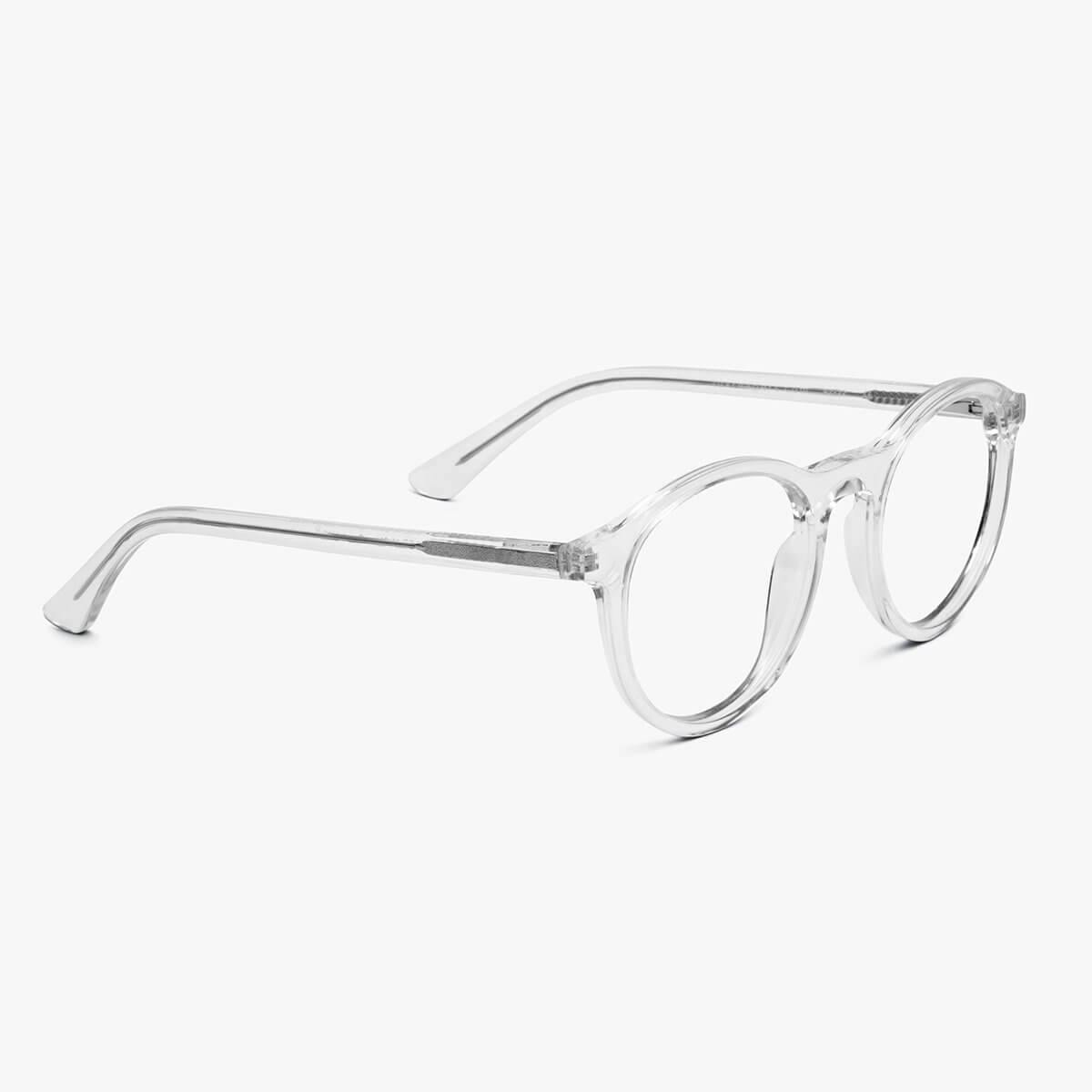Women's Løkken Crystal White transparent round glasses