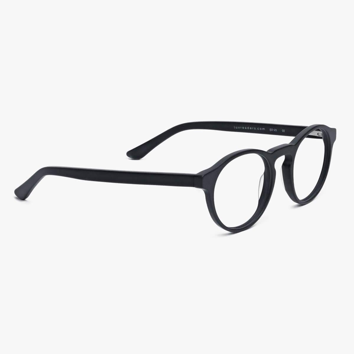 Women's Trondheim Black round frame glasses by Luxreaders